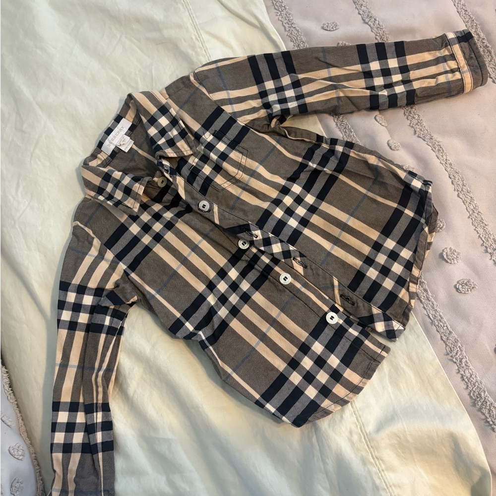 Burberry Kids Plaid Shirt - Beige and Black